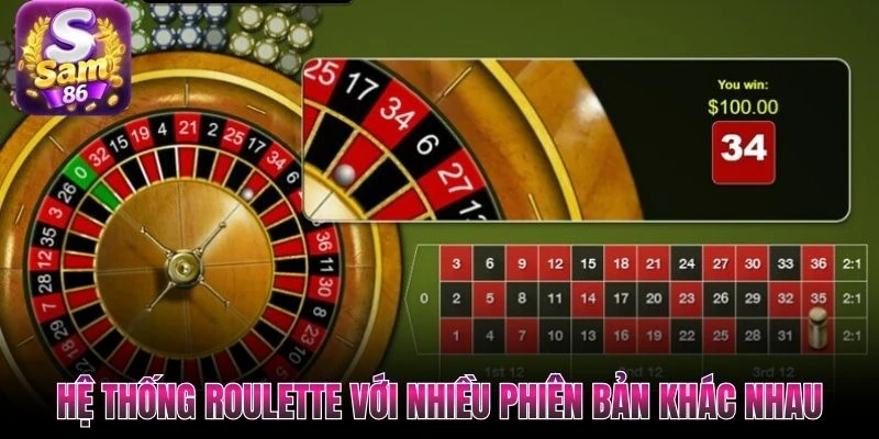 Hệ thống Roulette với nhiều phiên bản khác nhau Hệ thống Roulette với nhiều phiên bản khác nhau