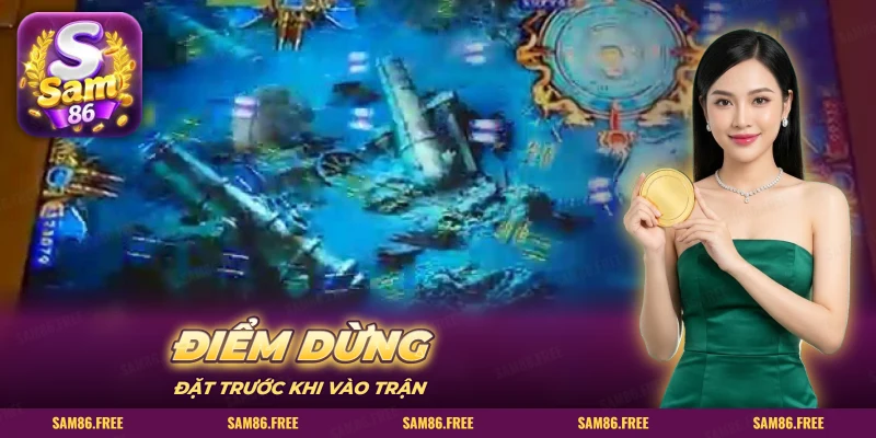 Màn bắn cá nền biển xanh lúc cân nhắc điểm dừng khi săn boss