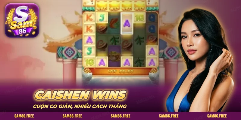 Lưới slot Caishen Wins với cuộn co giãn và biểu tượng chữ cái