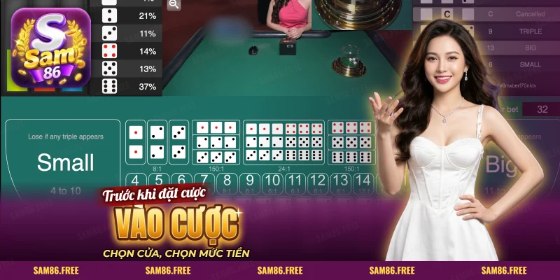 Ô cược Sicbo live với cửa tài xỉu, bộ ba và số tổng